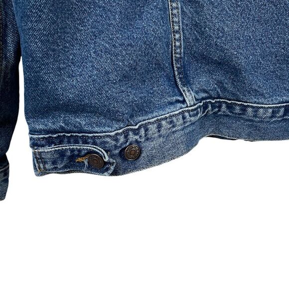 Vtg Levis Jacket Mens Large Flannel Lined Denim Trucker Made USA 90s Western Y2K - Picture 9 of 16